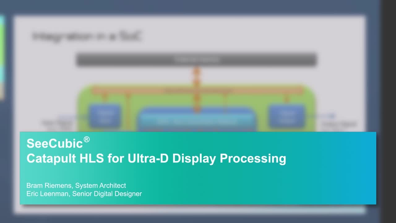 SeeCubic Catapult HLS For Ultra D Display Processing Siemens Software