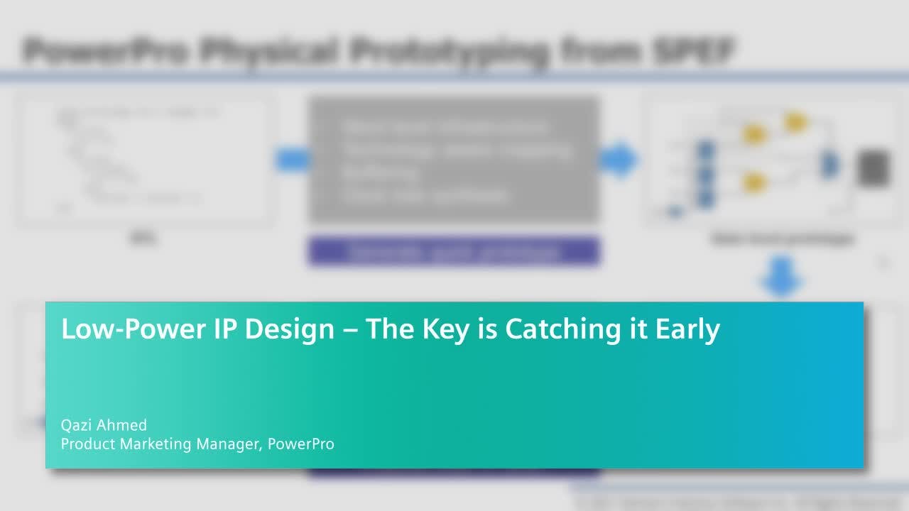 Low-Power IP Design – The Key is Catching it Early