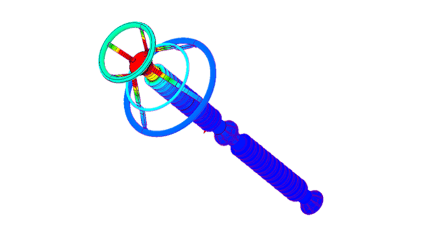 Visualisierung von elektrischen Feldsimulationen.