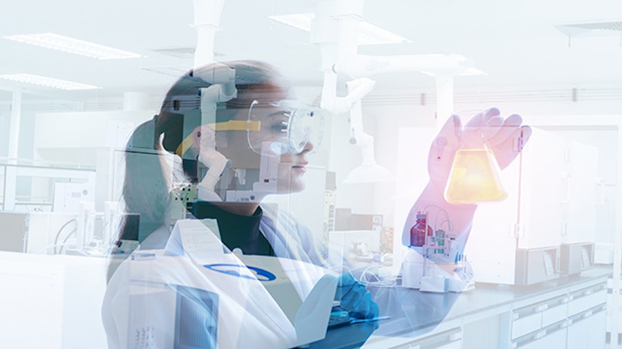 Internet of Things connecting together as engineers review data