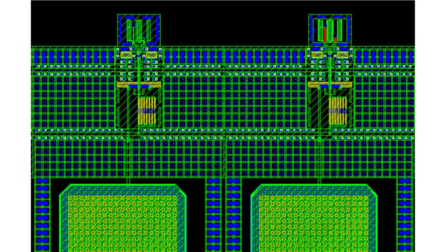 Screenshot of a superconductor IC showing inductance in transmission lines