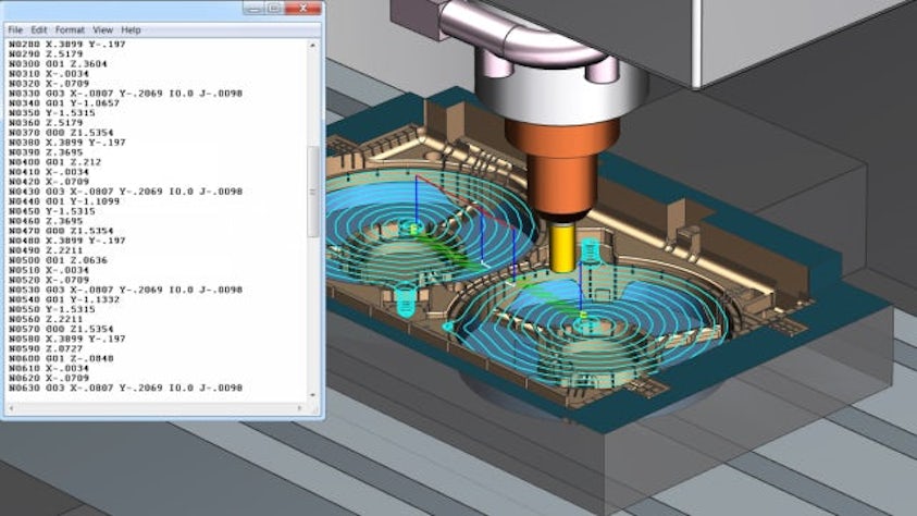 Visuel de post-traitement et de simulation d'usinage.