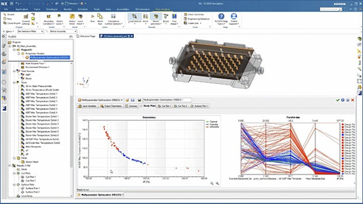 NX FLOEFD 시뮬레이터의 소프트웨어 이미지