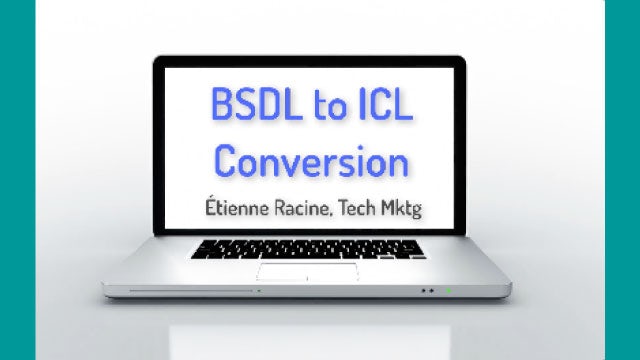 cover image for the demonstration video of converting boundary scan description language BSDL) to the IJTAG instrument connectivity language (ICL)