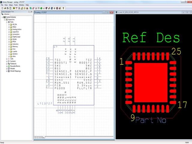 Screenshot of PCB component creation