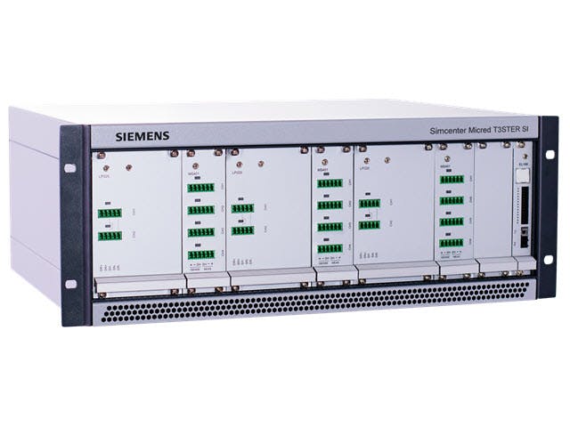 Representación de Simcenter T3STER, medidor de transitorios térmicos.