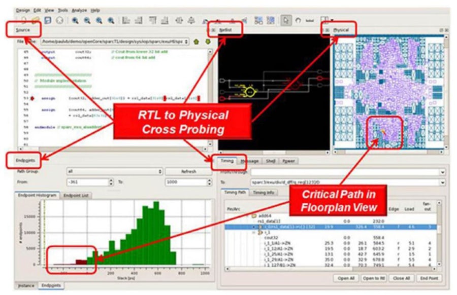 Screen capture of the Oasys-RTL user interface