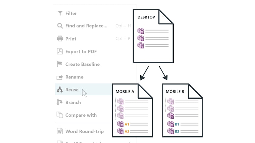 Screenshot of Polarion software.