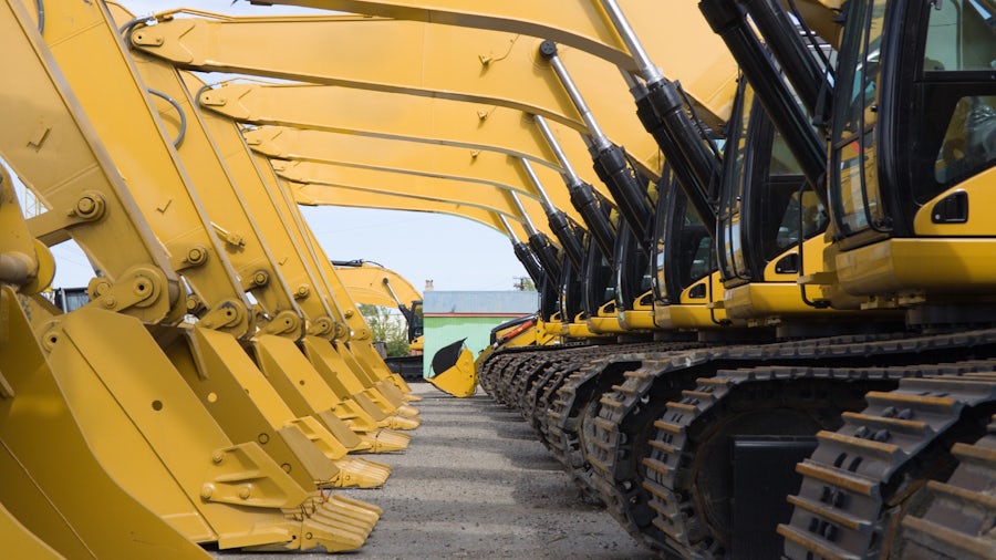 Heavy equipment in a manufacturing facility