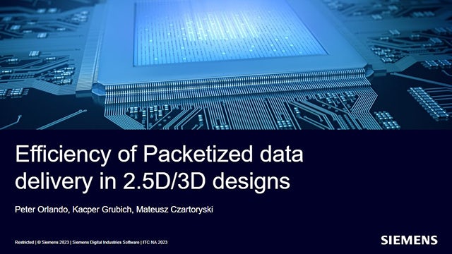 Efficiency of packetized data delivery in 2.5D/3D designs