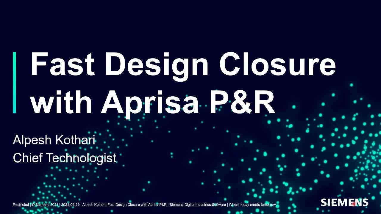 Fast design closure with Aprisa digital implementation