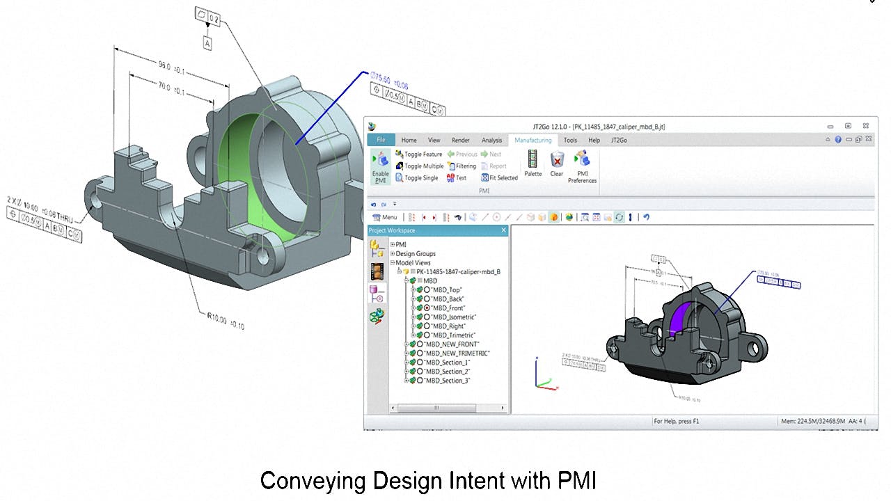 Conveying Design Intent with Product Modeling Information (PMI)