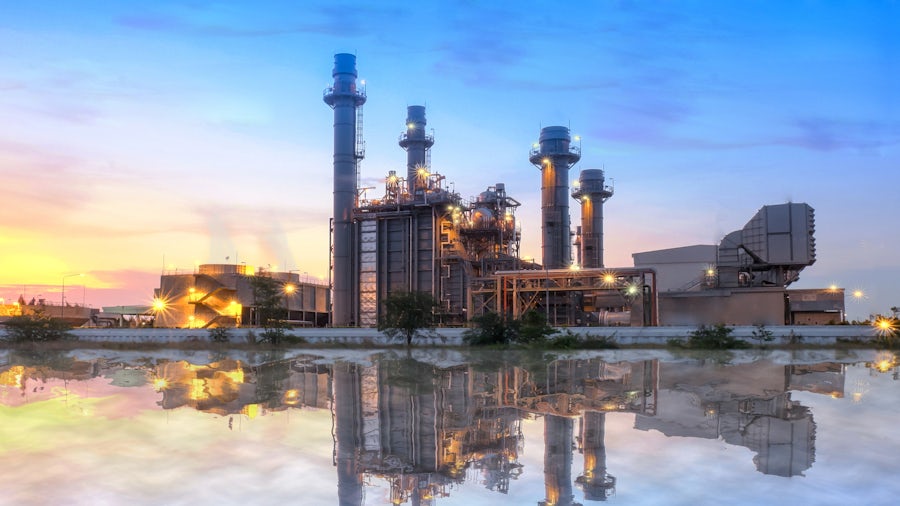 Oil and gas power plant.