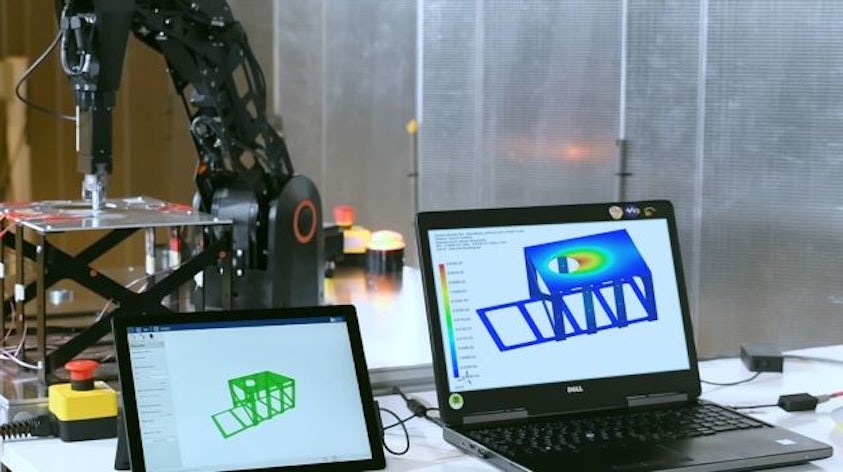 A user case example of the smart virtual testing tool working on a robotic arm. 