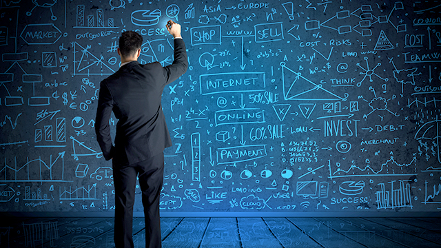 Człowiek definiujący strategię rozwoju działalności firmy Siemens