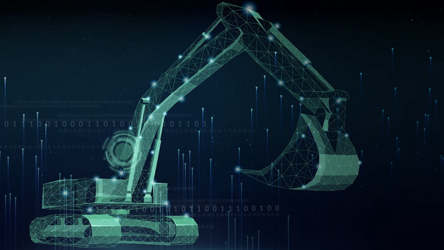 Graphic image of construction excavator