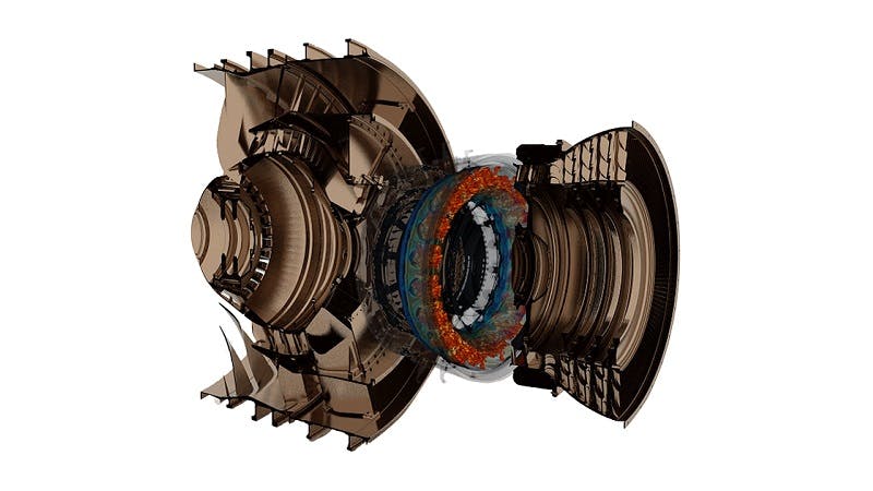 Jet engine design with a digital twin