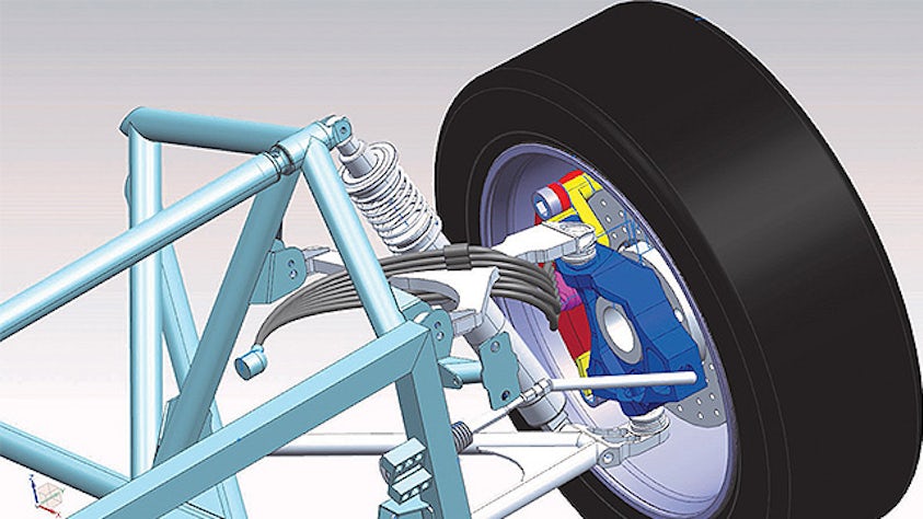 3D mockup of a brake system for a car
