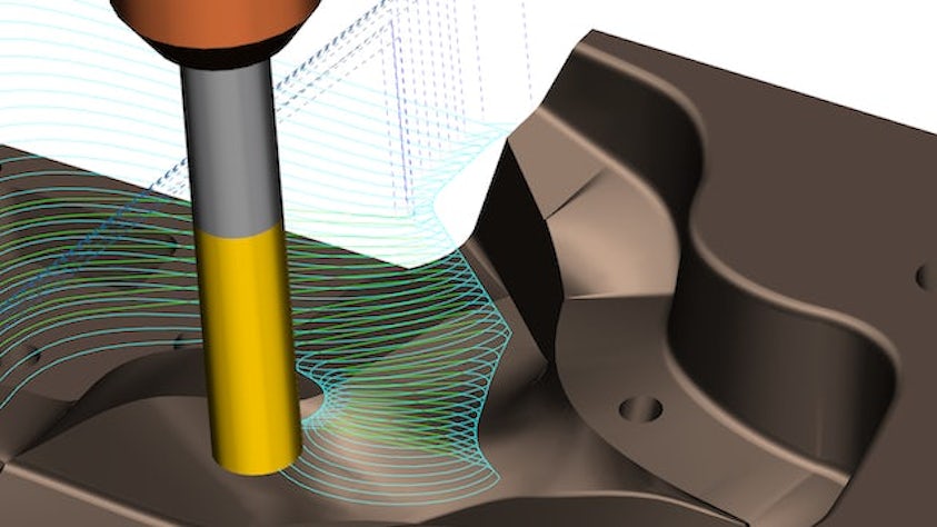 Graphic of mold insert machining.