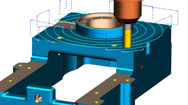 Visual of NX CAM 3-Axis Milling.