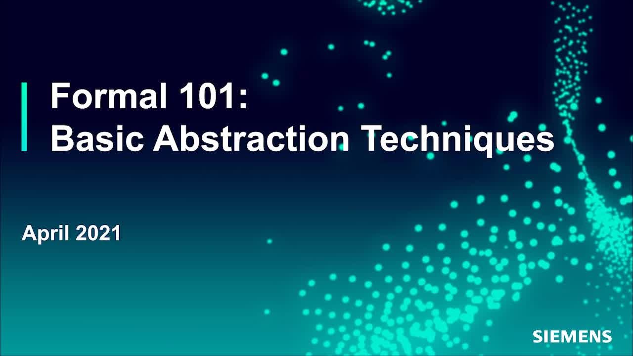 Formal 101 – Basic Abstraction Techniques