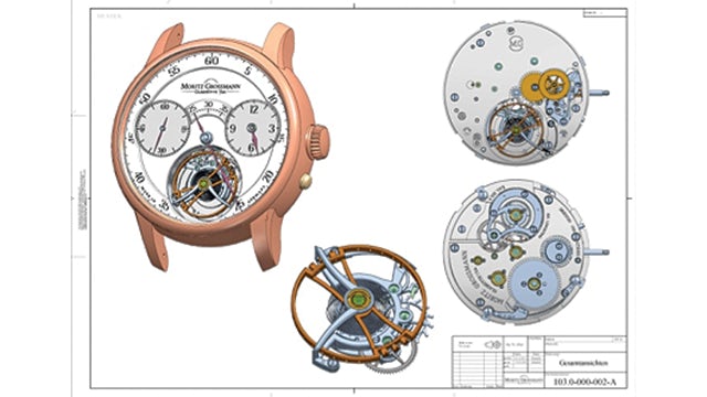 New Mortiz Grossmann watch components made using Solid Edge.