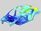 A visual of Simcenter Nastran software, a premier finite element method (FEM) solver.