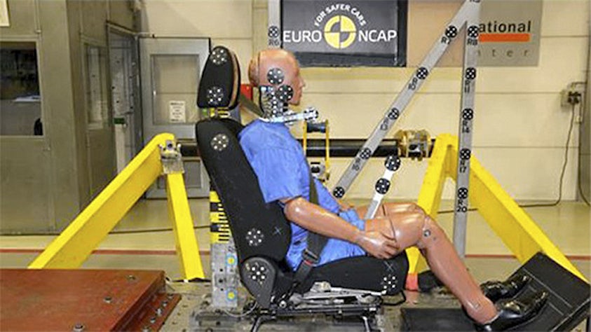 Executing the inverse crash test for occupant restraint systems, vehicle and aircraft seats, and all other interior vehicle components.