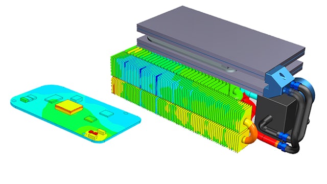 Simulación anticipada de refrigeración de componentes electrónicos con CFD integrada en CAD.