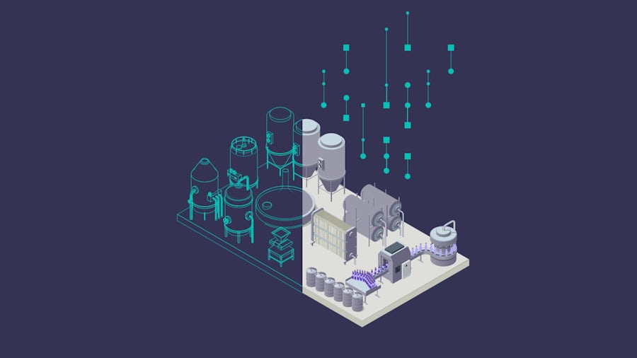 Food manufacturing plant digital twin