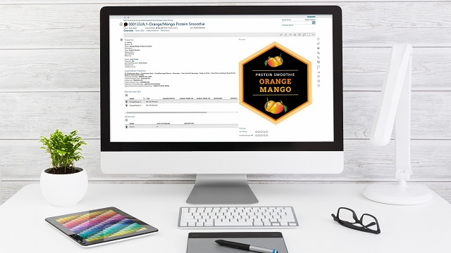 Obrázek návrhu loga na počítači