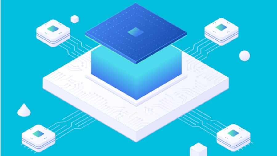 Rendering of a 3D IC design for semiconductor