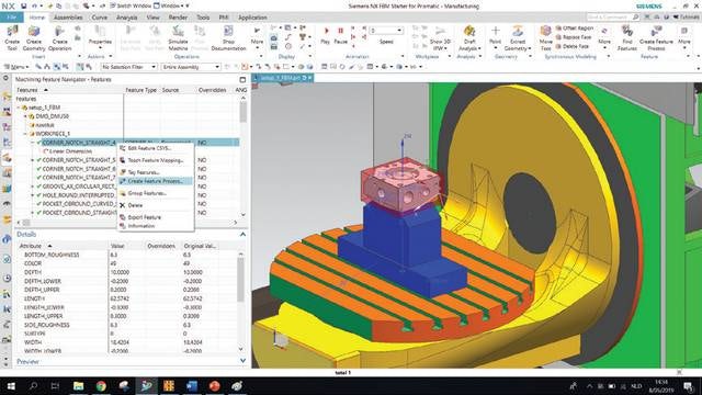 In her internship, a Thomas More student studied the software functionality and the specific machine language NX uses for feature-based machining with defini tions of the designed space and PMIs.