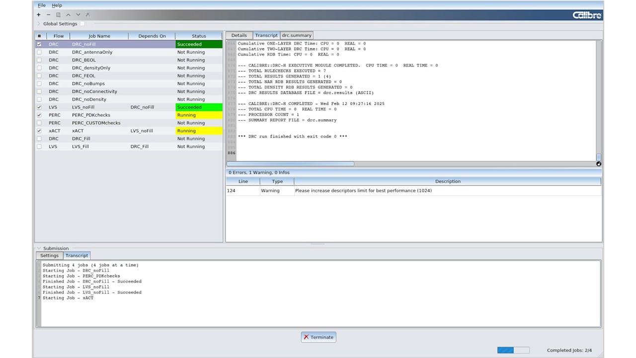 Optimizing IC design verification: A customer success with the Calibre multiple job submission GUI