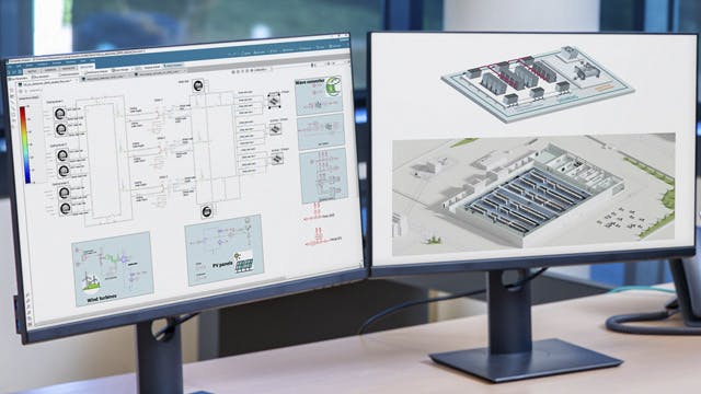 Model-based system engineering (MBSE) representation from the Siemens software.
