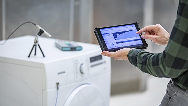 西门子声音和振动测试设置。