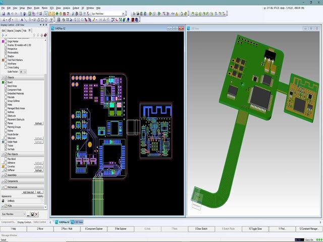 Place and route flex structures eliminate checks and workarounds and accelerate layout with a system that understands bend areas, stiffeners, and other unique flex geometries.