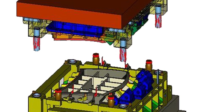 Image of die validation using Press Line Simulation software.