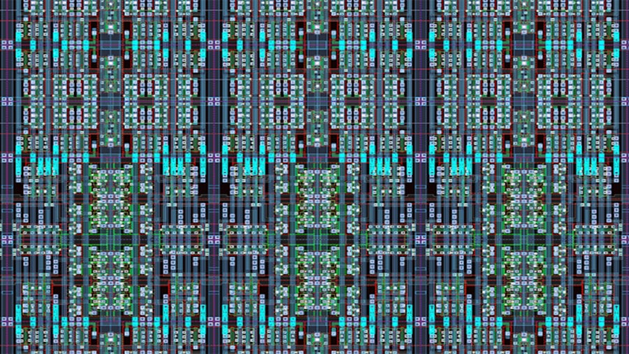 SoC integrated circuit layout image