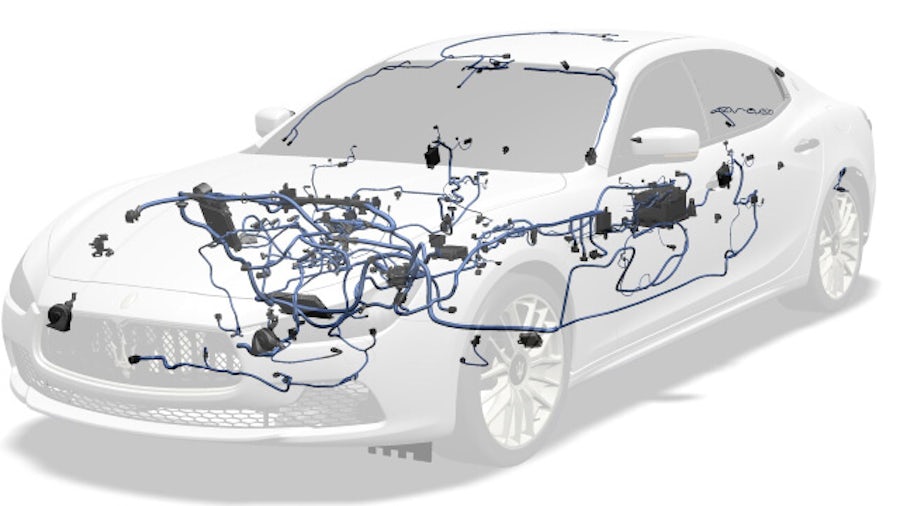Electromechanical harness of Maserati Ghibli car