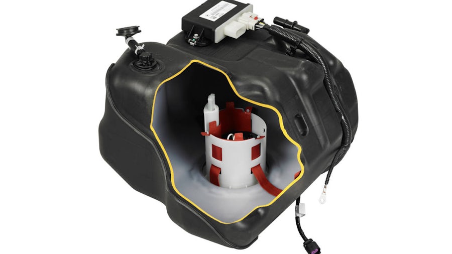 AdBlue® delivery module in an AdBlue tank for selective catalytic reduction.
