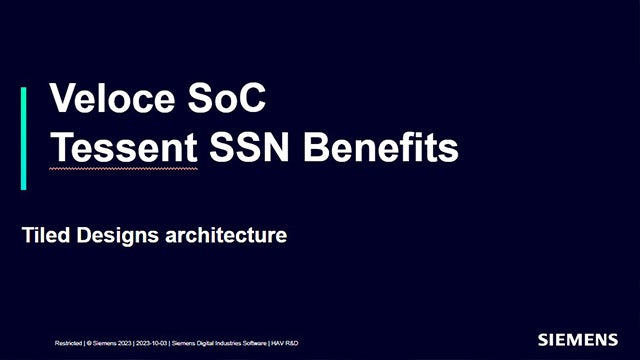 Veloce SoC and Tessent SSN benefits