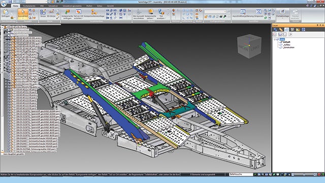 Kässbohrer engineers use Solid Edge with synchronous technology for product design.