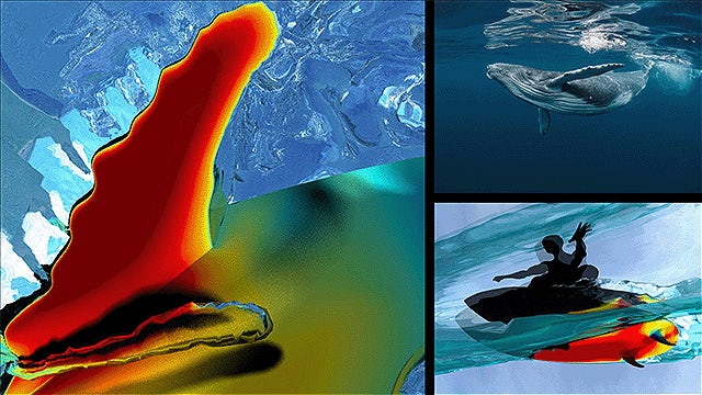 CFD simulation to present the engineering symposium Surfboard CFD.