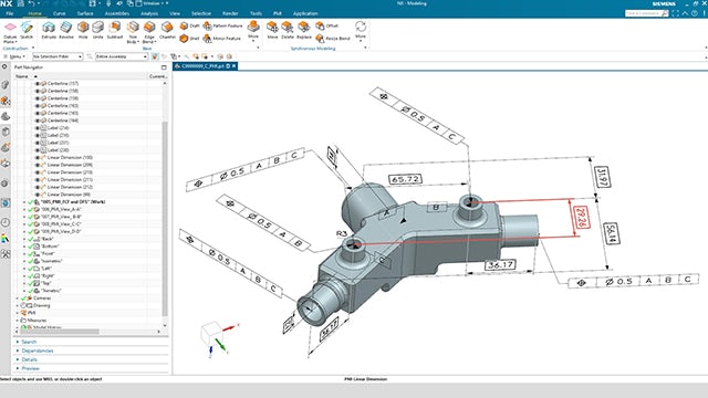 Program creation was accelerated by using NX in the CAM process to embed PMIs in the 3D models.