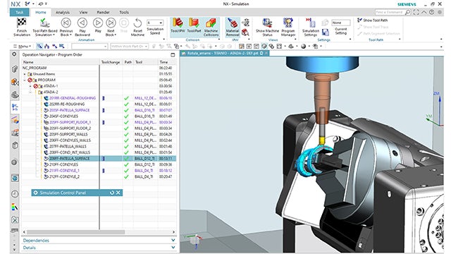 Using NX for programming as well as virtual verification by simulation and writing their own post processors, the students  optimized the tool paths to achieve a surface quality supporting a long product life and hygiene.