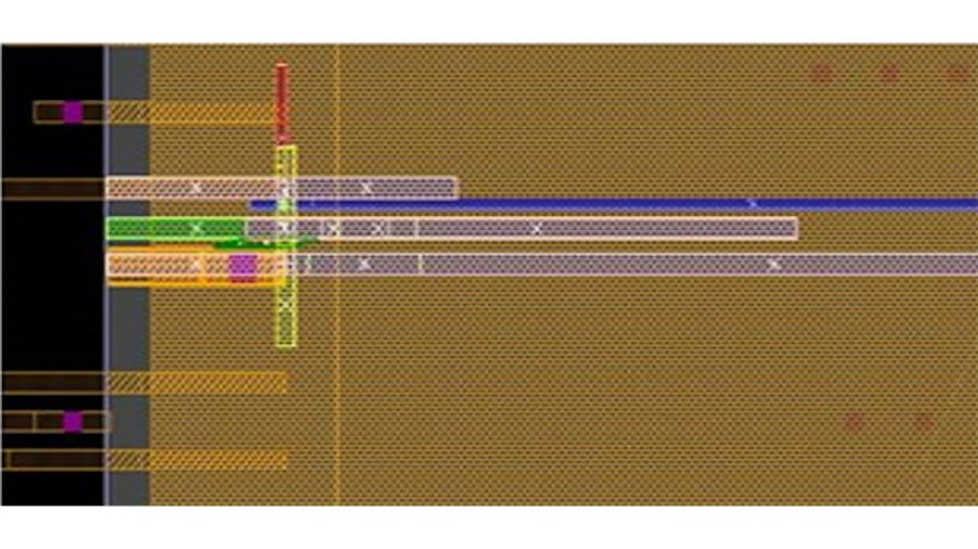 Qualcomm achieves faster signoff DRC convergence in P&R with Calibre RealTime Digital DRC | screenshot of complex IC interface error debug