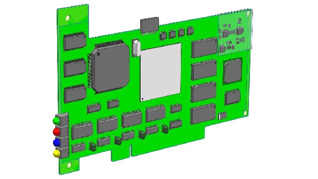 A graphic of a circuit board.
