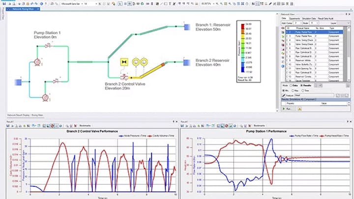 Simcenter Flomaster software user interface (UI).