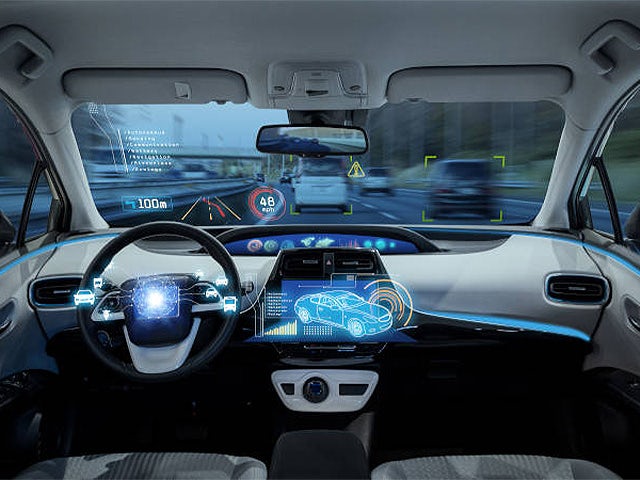 Car using the Advanced driver assistance systems (ADAS).